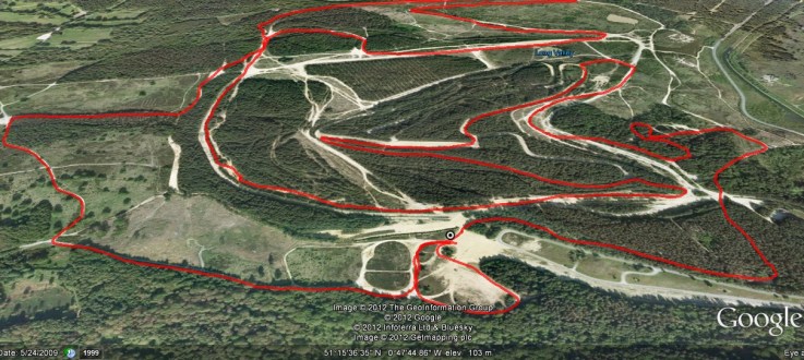 Grim 2012 Route (Image from Google Earth)