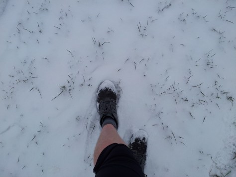 The sort of weather when my Goretex Inov8 come in really handy