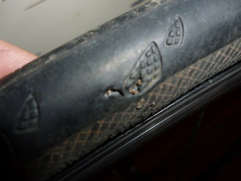 A small chunk missing from my front tyre