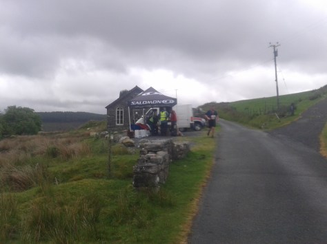 The welcome sight of the aid station, gels, water, isotonic drink and jelly babies are the order of the day