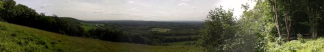 Panoramic shot of the views from the North Downs Way